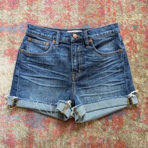 Madewell highrise cuffed denim shorts